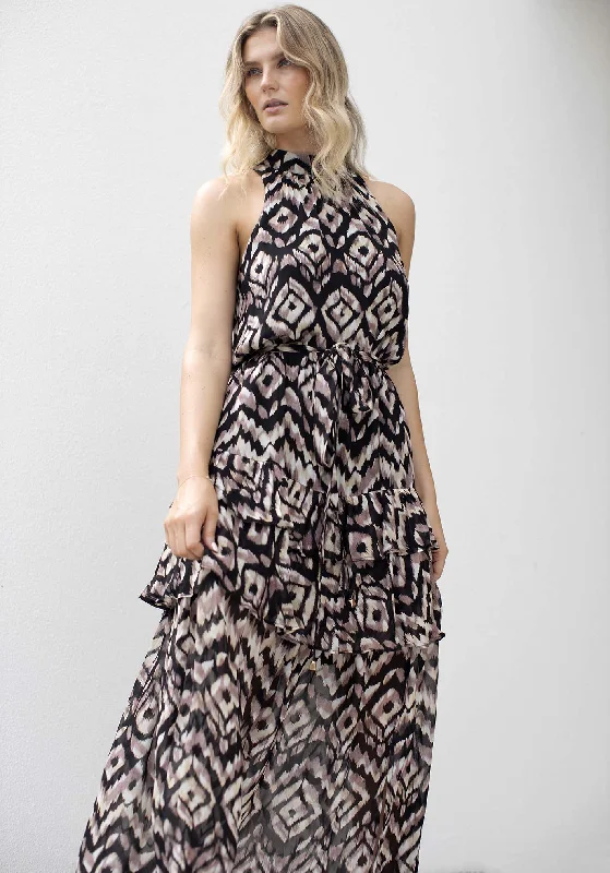 Chic, modern looks for the stylish woman   Expedition Tribal Halter Maxi Dress