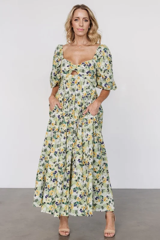 Brielle Maxi Dress | Green Floral