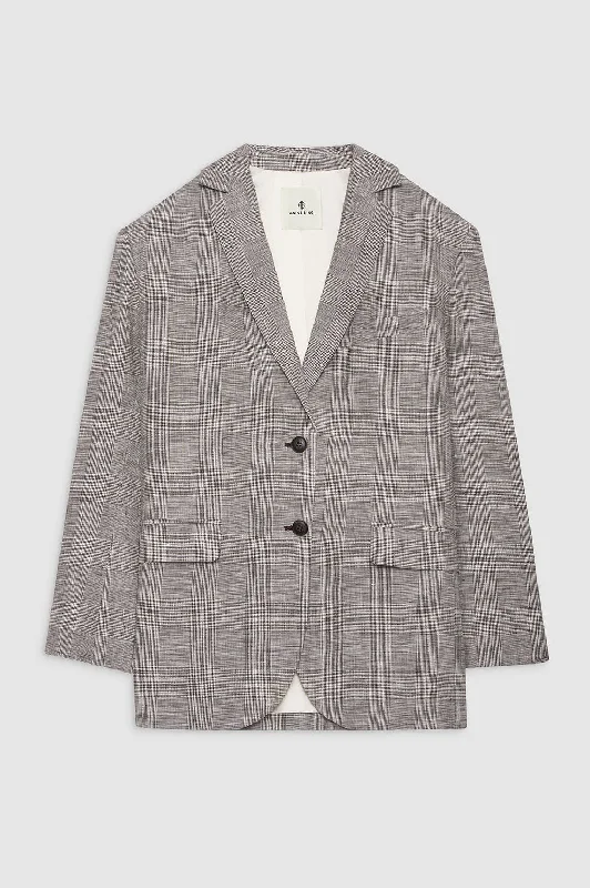 Quinn Blazer - Brown Plaid