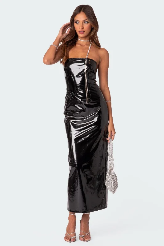 Vegas Vinyl Maxi Dress