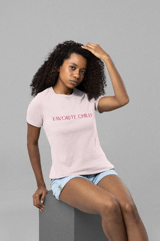 Hot Girl Favorite Child Organic Embroidered Women's Graphic Short Sleeve Tee