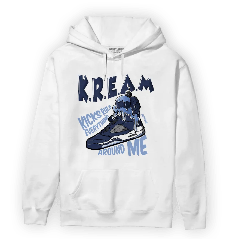 NastyJamz Midnight Navy 5s Hoodie Match Kream Sneaker