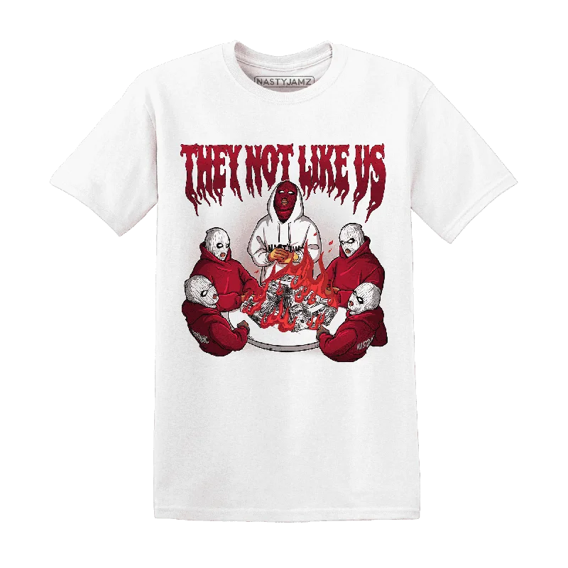 NastyJamz High White Team Red 1s T Shirt Match They Not Like Us