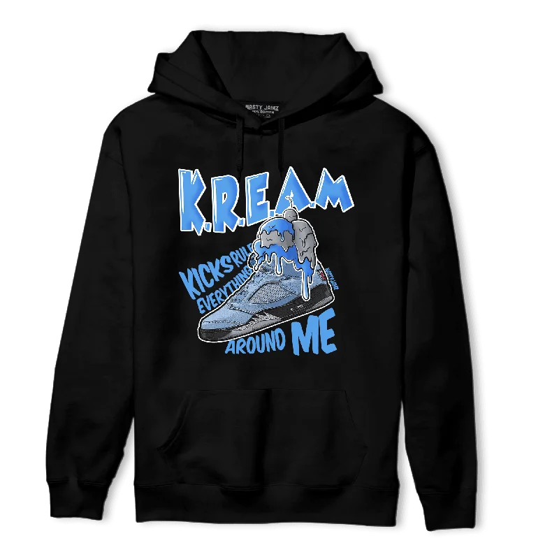 NastyJamz University Blue 5s Hoodie Match Kream Sneaker