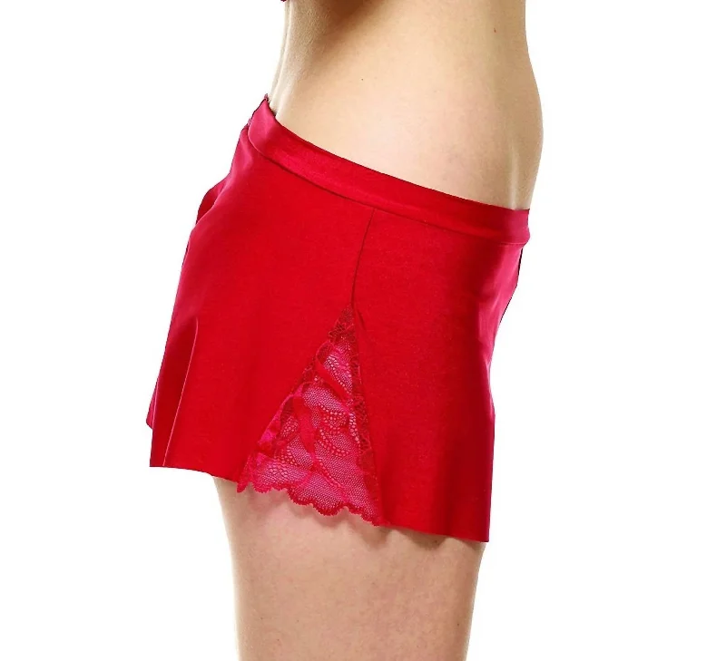 Women's Love + Lust Tap Short In Ruby Red