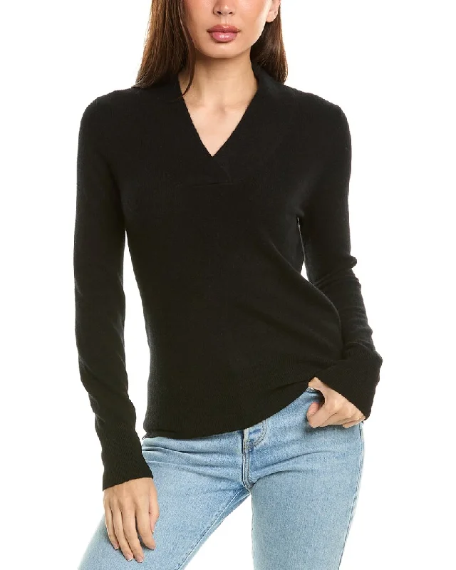 Curated collections of sophisticated women’s wear   InCashmere Cross Neck Cashmere Sweater