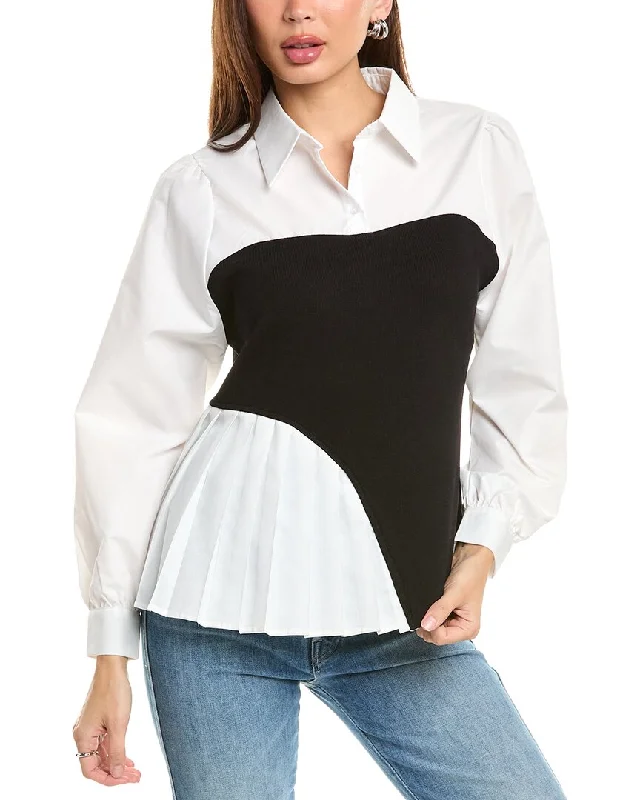 Chic, modern looks for the stylish woman   Nanette Nanette Lepore Mixed Media Sweater