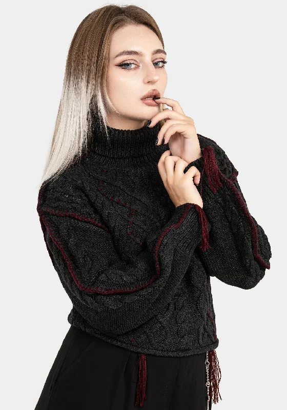 Bold and beautiful clothing for every woman   Vaila Cable Knit Crop Jumper