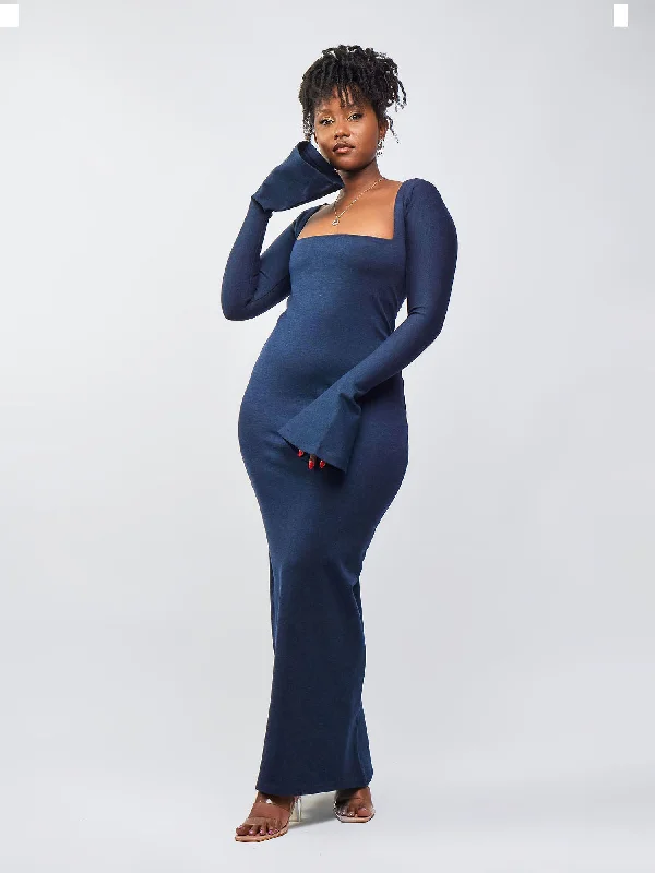 Zia Africa “Effortlessly Elegant” Bodycon Dress - Navy